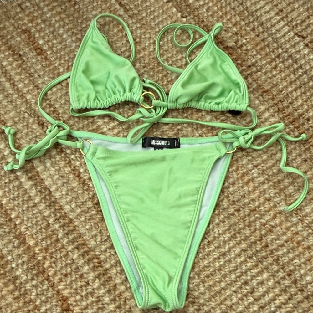 Missguided Mint Green Bikini Set